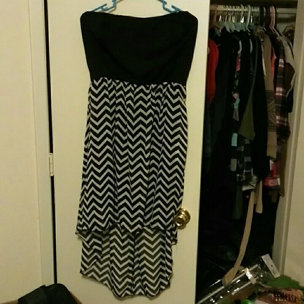 Strapless Hi-Lo Dress